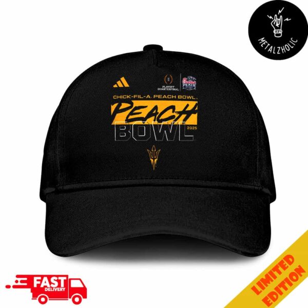 Arizona State Sun Devils University Football 2025 College Football Playoffs Quarterfinals Peach Bowl Hat Cap