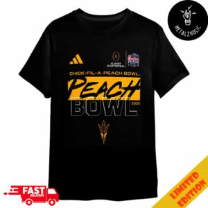 Arizona State Sun Devils University Football 2025 College Football Playoffs Quarterfinals Peach Bowl Merchandise T-Shirt