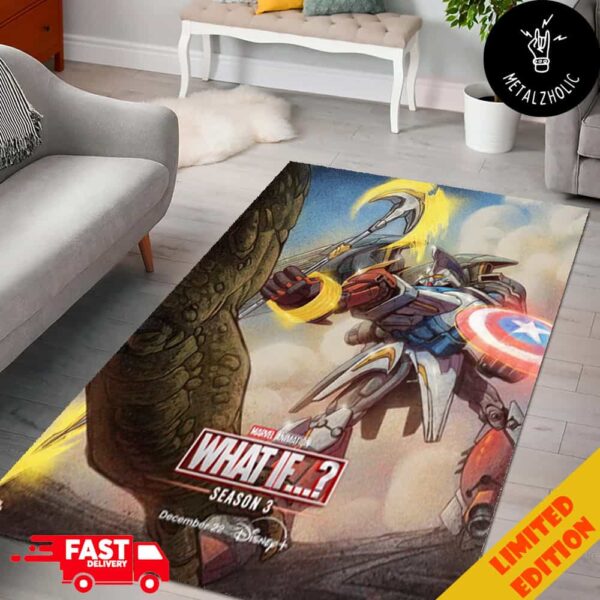 Avenger Assemble But Pacific Rim Style Funny Poster Episode 1 Marvel What If Season 3 Poster Movie Andrew Sides Home Decor Rug Carpet