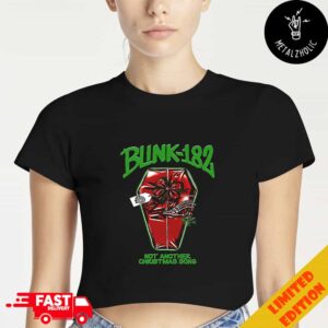 Blink-182 Not Another Christmas Song Holiday Gift 2024 New Merchandise Xmas Coffin Artwork Cropped T-Shirt