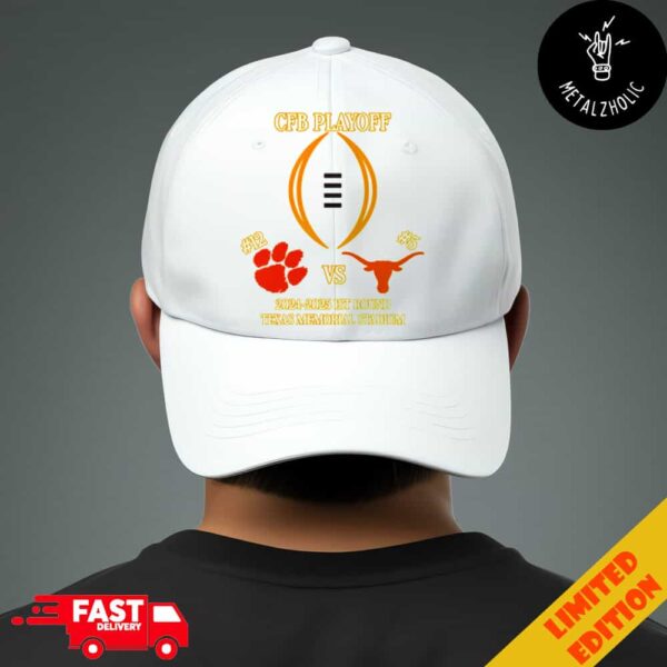 Clemson Tigers vs Texas Longhorns CFB First RD Playoff NCAA 2024-2025 December 21st 2024 At Texas Memorial Stadium Austin Texas Classic Hat Cap