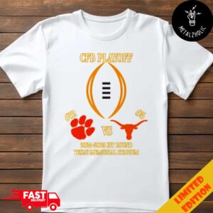 Clemson Tigers vs Texas Longhorns CFB First RD Playoff NCAA 2024-2025 December 21st 2024 At Texas Memorial Stadium Austin Texas T-Shirt