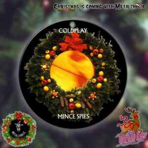 Coldplay Mince Spies Album Christmas Wreath Cover Xmas Gift Holiday Tree Decorations Ornament