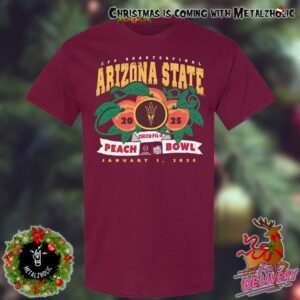 College Football Playoff 2025 Arizona State Sun Devils Chick Fil A Peach Bowl Bound Merchandise T-Shirt