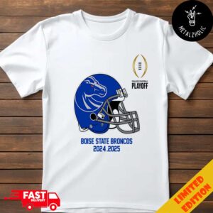 College Football Playoff 2025 Boise State Broncos Helmet NCAA Bowl Games 2024-2025 T-Shirt