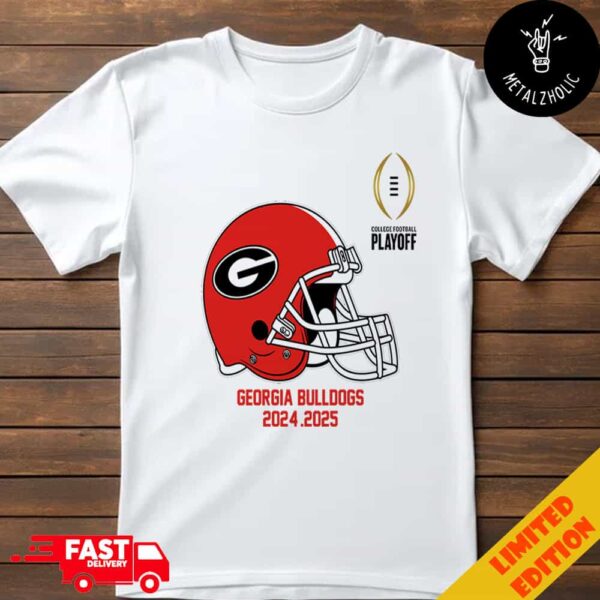 College Football Playoff 2025 Georgia Bulldogs Helmet NCAA Bowl Games 2024-2025 T-Shirt