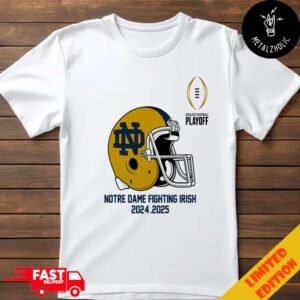 College Football Playoff 2025 Notre Dame Fighting Irish Helmet NCAA Bowl Games 2024-2025 T-Shirt