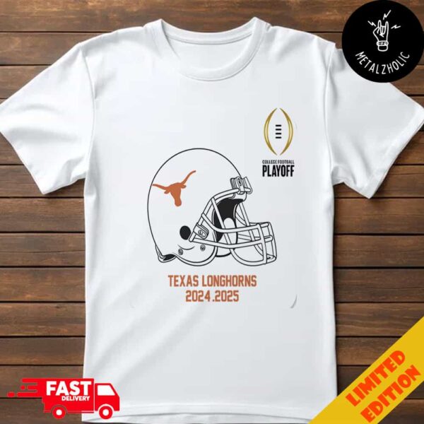 College Football Playoff 2025 Texas Longhorns Helmet NCAA Bowl Games 2024-2025 T-Shirt