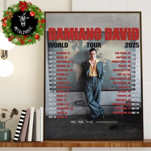 Damiano David World Tour 2025 New Performance Confirmed Poster Tour Dates Poster Canvas