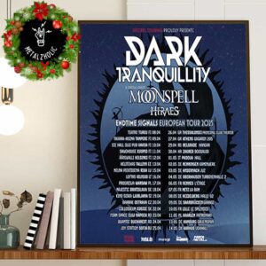 Decibel Touring Proudly Presents Dark Tranquillity With Moonspell Endtime Signals European 2025 Tour Dates Poster Two Sides T-Shirt Merchandise