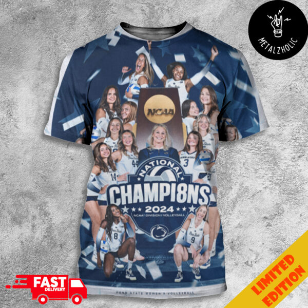 Eight-time National Champions 2024 NCAA Division I Volleyball Penn State Women’s Volleyball Congratulations All Over Print T-Shirt