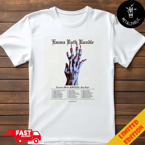 Emma Ruth Rundle European Winter Tour 2024 Poster Tour Dates T-Shirt