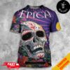 Red Hot Chili Peppers x Freaktopia Tie Dye Limited Edition All Over Print T-Shirt New Merchandise 2024 Purple Version