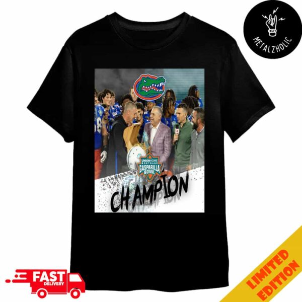 Florida Gators Football Swarms Into Tampa And Sails Home As Union Home Mortgage Gasparilla Bowl Champions NCAA Bowl Games 2024-2025 Merchandise T-Shirt