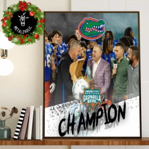 Florida Gators Football Swarms Into Tampa And Sails Home As Union Home Mortgage Gasparilla Bowl Champions NCAA Bowl Games 2024-2025 Poster Canvas