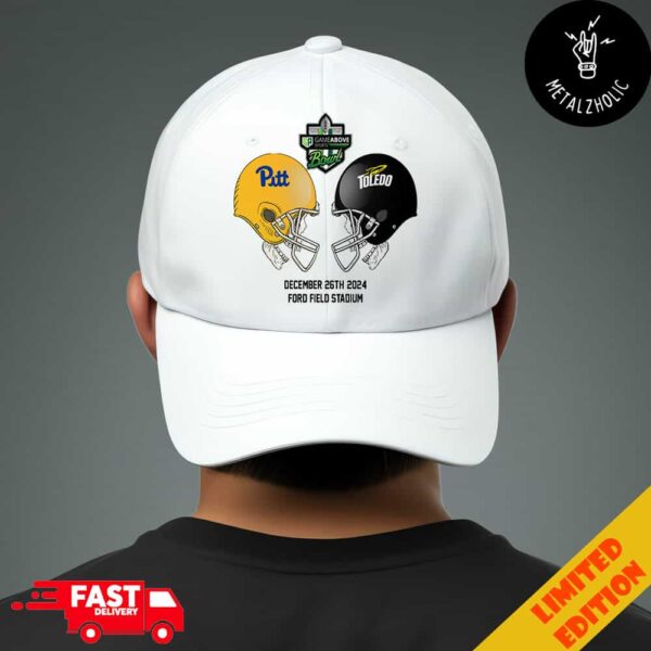 GameAbove Sports Bowl NCAA 2024-2025 Bowl Games Pittsburgh Panthers vs Toledo Rockets At Ford Field Stadium Skull Helmet Head To Head Classic Hat Cap