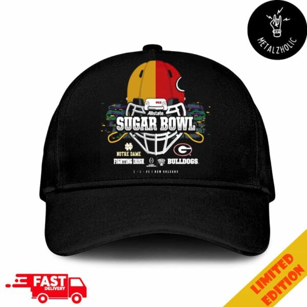 Georgia Bulldogs vs Notre Dame Fighting Irish 2025 Allstate Sugar Bowl Head To Head Helmet Hat Cap