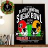 Official Notre Dame Fighting Irish Sugar Bowl College Football Playoff 2025 Allstate Sugar Bowl Bound Poster Canvas