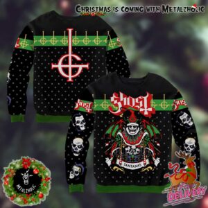 Ghost Band Santanas 2024 New Merchandise Year Zero Christmas Gifts Ugly Sweater