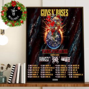 Guns N’ Roses With Public Enemy x Rivals Sons x Sex Pistols And Frank Carter Poster Tour Dates 2025 Poster Canvas