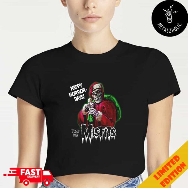 Happy Horror-Days From The Misfits Merry Christmas 2024 Cropped T-Shirt