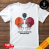 Rate Bowl NCAA 2024-2025 Bowl Games Rutgers Scarlet Knights vs Kansas State Wildcats At Chase Field Stadium Skull Helmet Head To Head T-Shirt