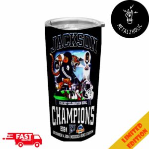 Jackson State Tigers Is Champions of Cricket Celebration Bowl December 14 2024 At Mercedes Benz Stadium NCAA Bowl Games 2024-2025 Tumbler-Mug-Cup With Straw