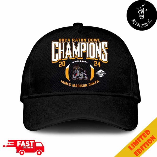 James Madison Dukes University Football 2024 Boca Raton Bowl Champions NCAA Bowl Games 2024-2025 Hat Cap