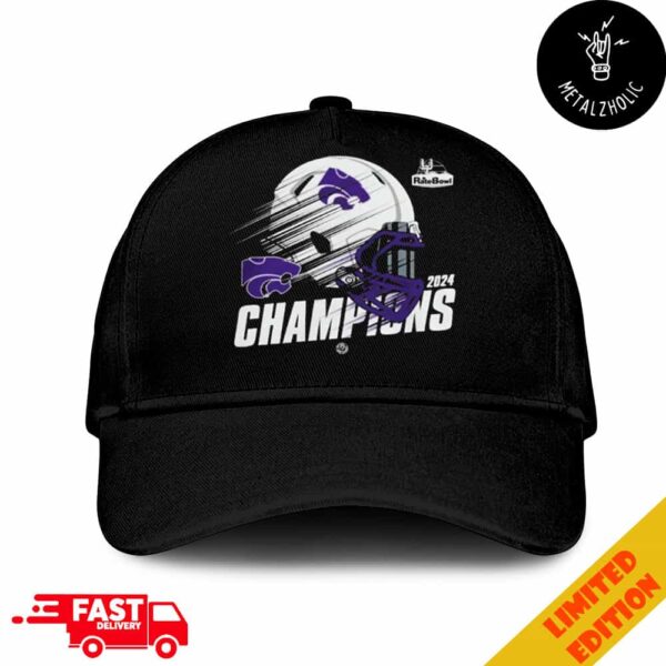 Kansas State Wildcats Rate Bowl Game Champions 2024 Helmet Logo NCAAF Bowl Games 2024-2025 Hat Cap