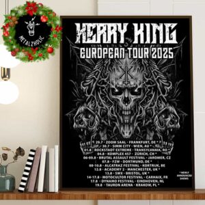 Kerry King European Tour 2025 Skull King Poster Tour Dates Poster Canvas