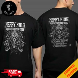 Kerry King European Tour 2025 Skull King Poster Tour Dates Two Sides T-Shirt Merchandise