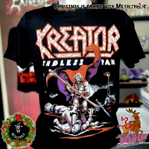 Kreator Endless Pain Brutal Wear Excellent Silk Extreme Sound Records New Merchandise 2024 T-Shirt