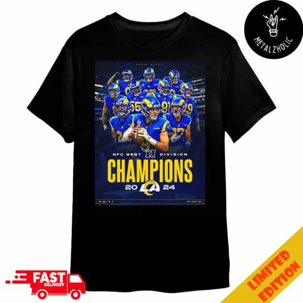 Los Angeles Rams NFC West Division Champions 2024 NFL Poster Winner Merchandise T-Shirt