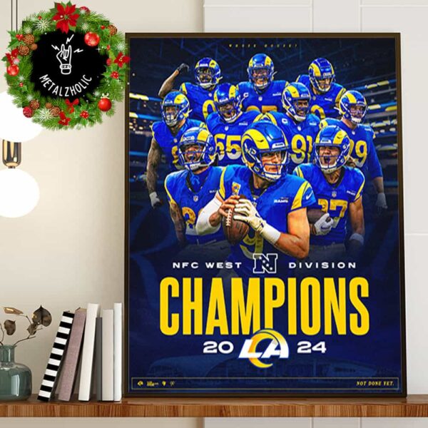 Los Angeles Rams NFC West Division Champions 2024 NFL Poster Winner Poster Canvas