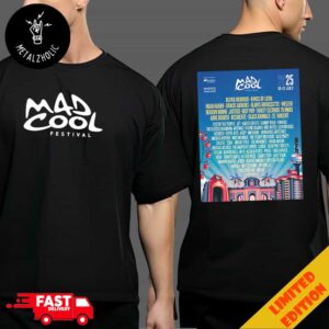 Mad Cool Festival 10-12 July 2025 At Madrid Poster Lineup Two Sides T-Shirt Merchandise