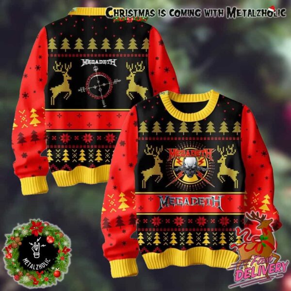 Megadeth Let’s Celebrating The Holidays Christmas 2024 Holiday Gift Ugly Sweater