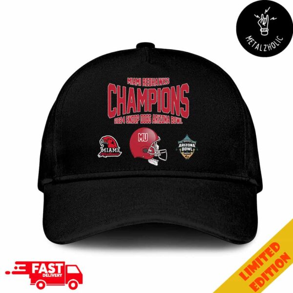 Miami Ohio Redhawks University Football 2024 Snoop Dogg Arizona Bowl Champions Helmet NCAA Bowl Games 2024-2025 Hat Cap