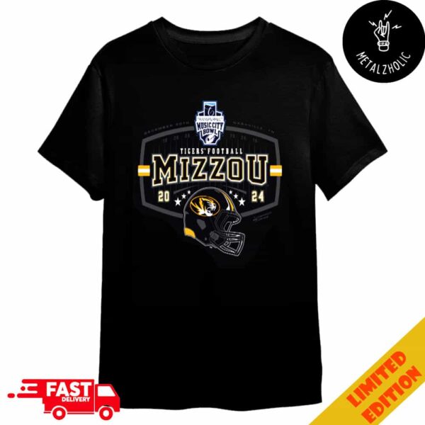 Missouri Tigers Football TransPerfect Music City Bowl Champions 2024 Helmet Logo NCAAF Bowl Games Season 2024-2025 Merchandise T-Shirt