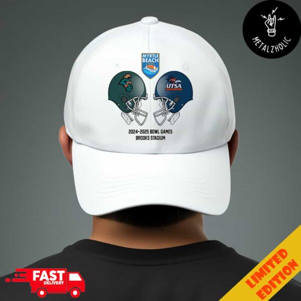 Myrtle Beach Bowl NCAA 2024-2025 Bowl Games Coastal Carolina vs UTSA At Brooks Stadium December 23rd 2024 Skull Helmet Head To Head Classic Hat Cap