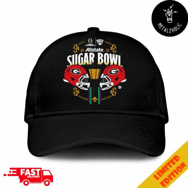 NCAA Bowl Games 2024-2025 Allstate Sugar Bowl Georgia Bulldogs Helmet Hat Cap