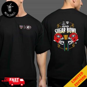 NCAA Bowl Games 2024-2025 Allstate Sugar Bowl Georgia Bulldogs Helmet Two Sides T-Shirt Merchandise