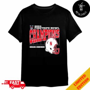 Nebraska Cornhuskers 2024 Bad Boy Mowers Pinstripe Bowl Champions Vintage Style Helmet NCAAF Bowl Games 2024-2025 Merchandise T-Shirt