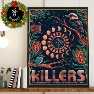 New Poster For The Killers Show At Sydney AU Qudos Bank Arena December 6-7 2024 By Lewy Jones Poster Canvas