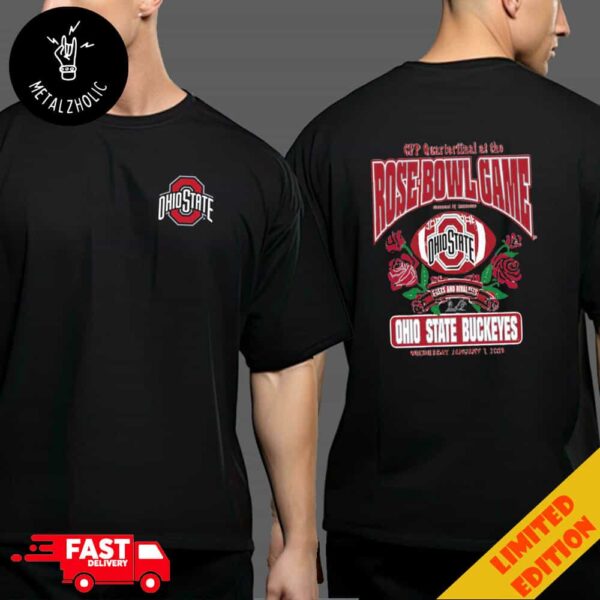 Ohio State Buckeyes College Football Playoff 2025 Rose Bowl January 1 2025 NCAA Bowl Games 2024-2025 Two Sides T-Shirt Merchandise