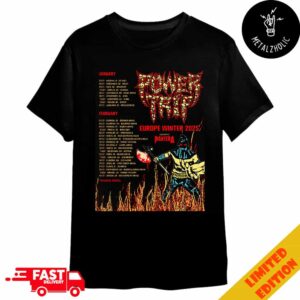 Power Trip Europe Winter 2025 Tour Dates With Pantera Poster Concert Merchandise T-Shirt