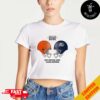 CFB Playoff 2024-2025 1st Round NCAA Bowl Games Clemson Tigers vs Texas Longhorns At Texas Memorial Stadium Skull Helmet Head To Head Lady’s Cropped T-Shirt