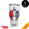 Wasabi Fenway Bowl NCAA 2024-2025 Bowl Games UConn Huskies vs North Carolina Tar Heels At Fenway Park Stadium Skull Helmet Head To Head Tumbler-Mug-Cup With Straw