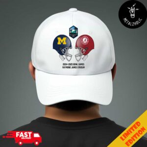 ReliaQuest Bowl NCAA 2024-2025 Bowl Games Alabama Crimson Tide vs Michigan Wolverines At Raymond James Stadium December 31 2024 Skull Helmet Head To Head Classic Hat Cap