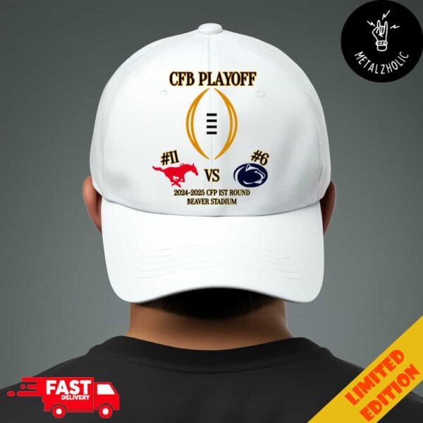 SMU Mustangs vs Penn State Nittany Lions First RD CFB Playoff NCAA 2024-2025 December 21st 2024 At Beaver Stadium University Park Pennsylvania Classic Hat Cap