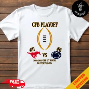 SMU Mustangs vs Penn State Nittany Lions First RD CFB Playoff NCAA 2024-2025 December 21st 2024 At Beaver Stadium University Park Pennsylvania T-Shirt